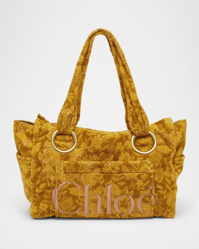 Plage Tote Bag in Jacquard Terry Cloth